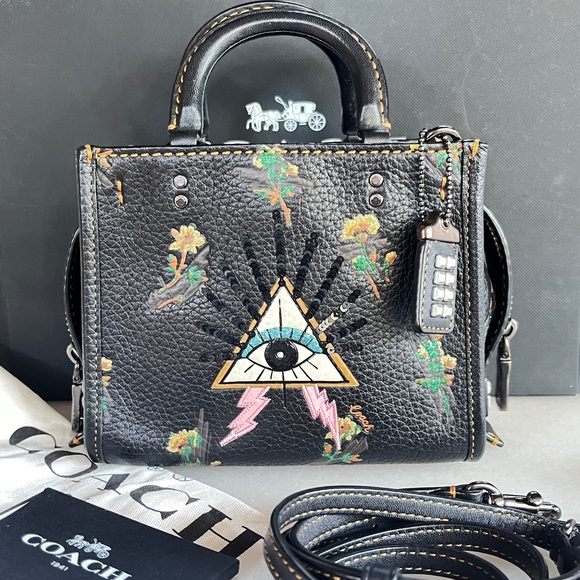 Coach Handbags - Coach rogue 17 with pyramid evil eye studs